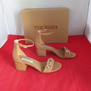 Steve Madden Tan Block Heel Sandals
